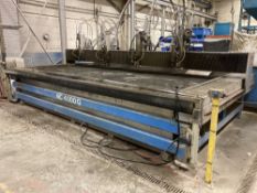 Waterjet Sweden NC-4000Q 4200mm x 2400mm twin axis four head micro abrasion waterjet cutting system