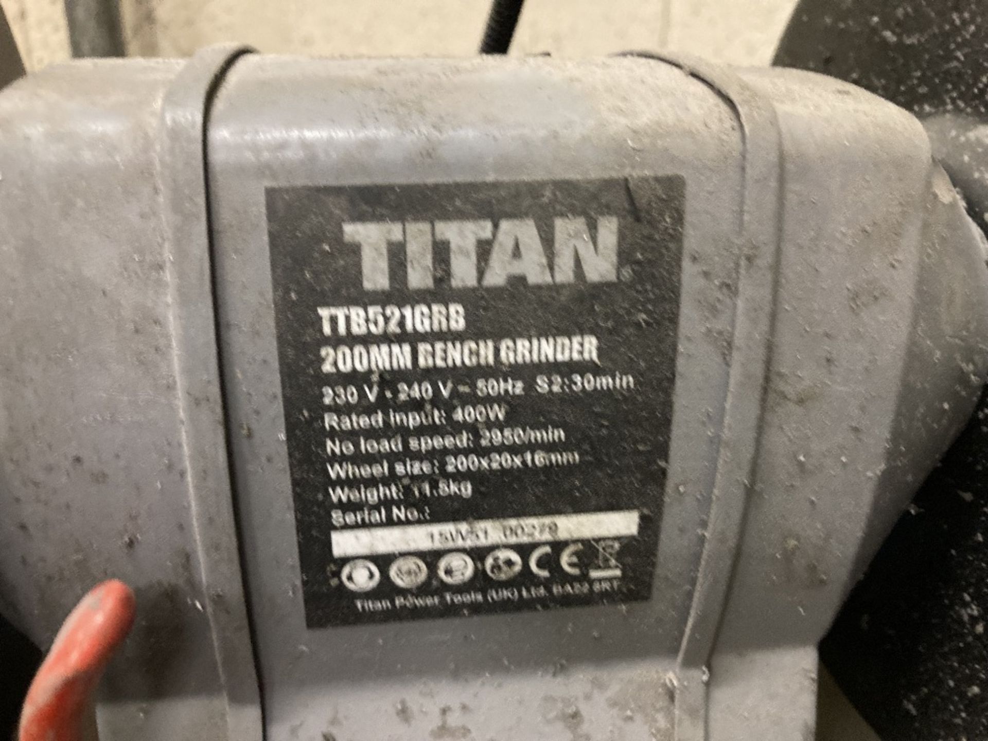 Titan 200mm Bench Twin Grinder & Stand - Image 3 of 4