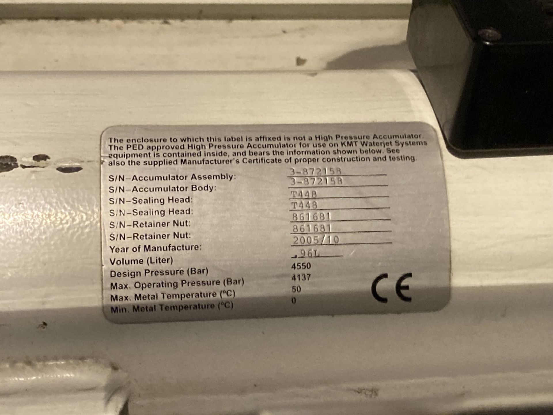 KMT Waterjet Systems SLV50 high pressure water intensifier pump - Image 11 of 11