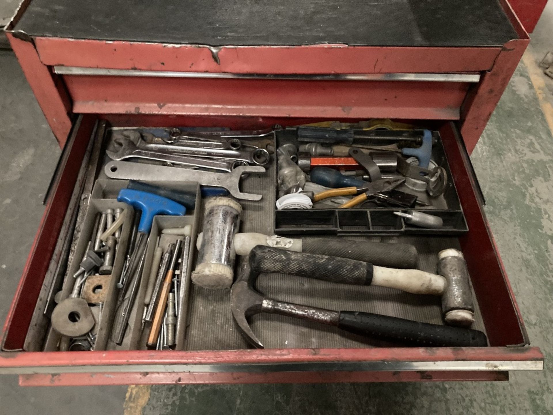 Steel mobile 3-draw tool chest - Image 4 of 6