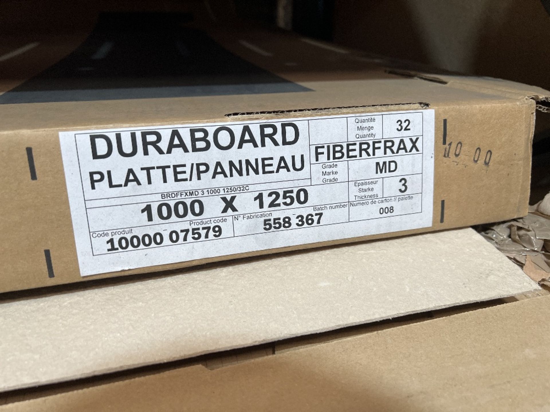 Quantity of 3mm Fiberfrax sheets