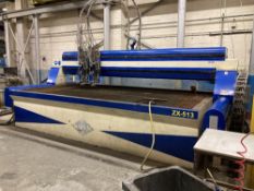 Wardjet ZX-513 6m x 3.5m twin axis two head micro abrasion waterjet cutting system