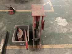 Incomplete Sealey 12 ton punch press with pipe bender