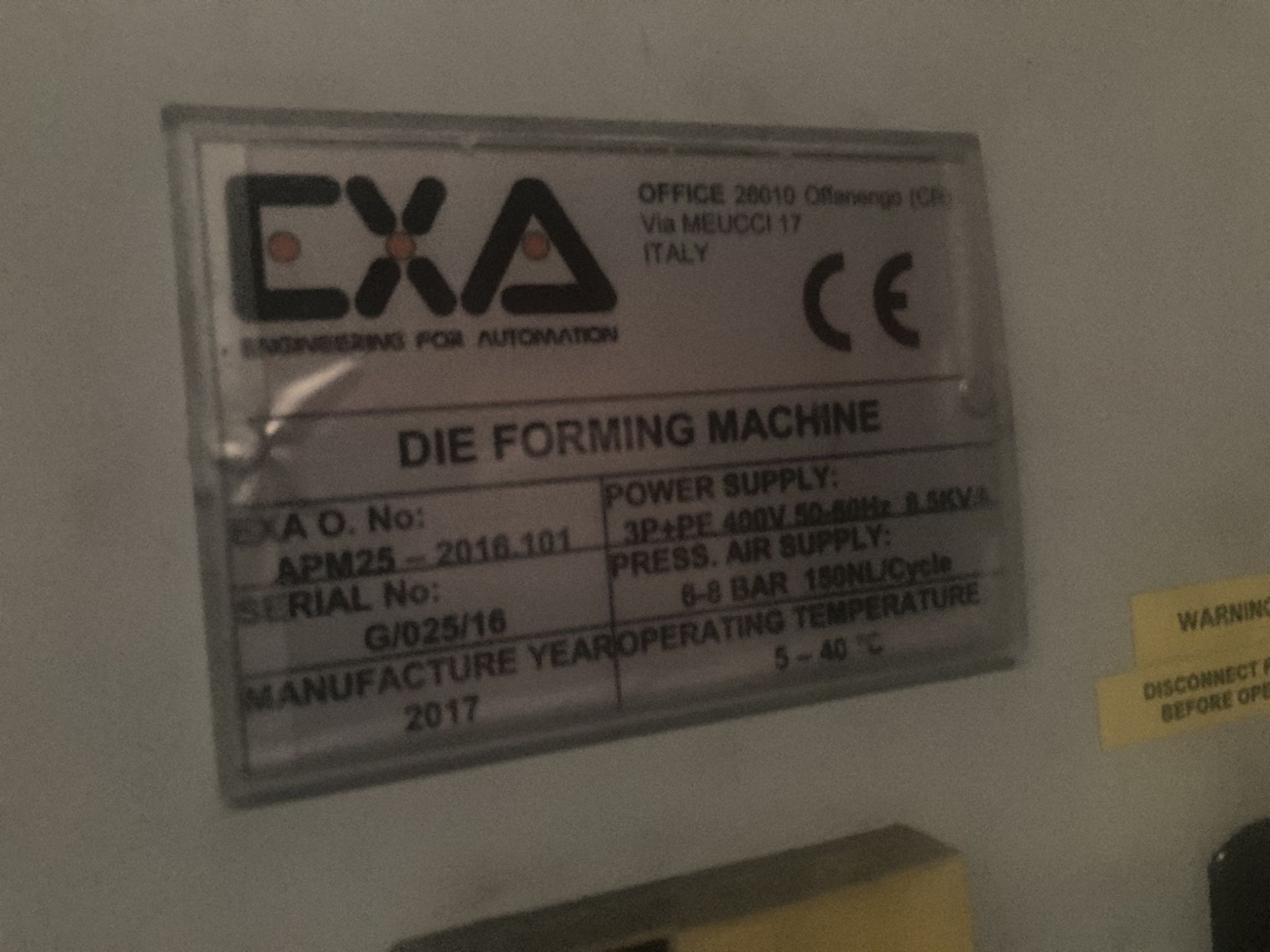 EXA APM25 automatic vertical die forming machine - Image 4 of 7