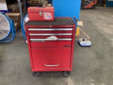 Clarke HD Plus mobile Tool Chest c/w contents and small plastic toolbox