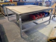 Steel framed workbench