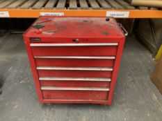 Steel mobile 5-drawer tool chest