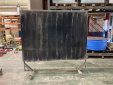 Steel framed mobile welding screen