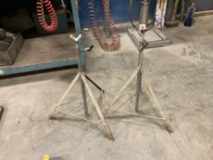 (2) steel tripod adjustable stands