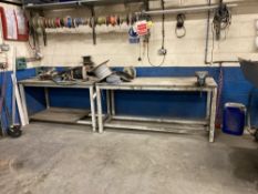 (2) Steel framed workbenches complete with: