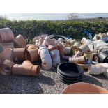 Quantity of various sized polypipe couplers, joints and bends