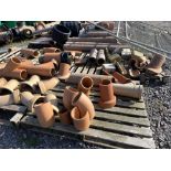 Quantity of clay channels, Y joints and T joints