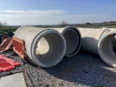 Quantity of assorted size Concrete Drainage Pipe to include: