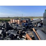 Quantity of assorted sized ribbed polypipe