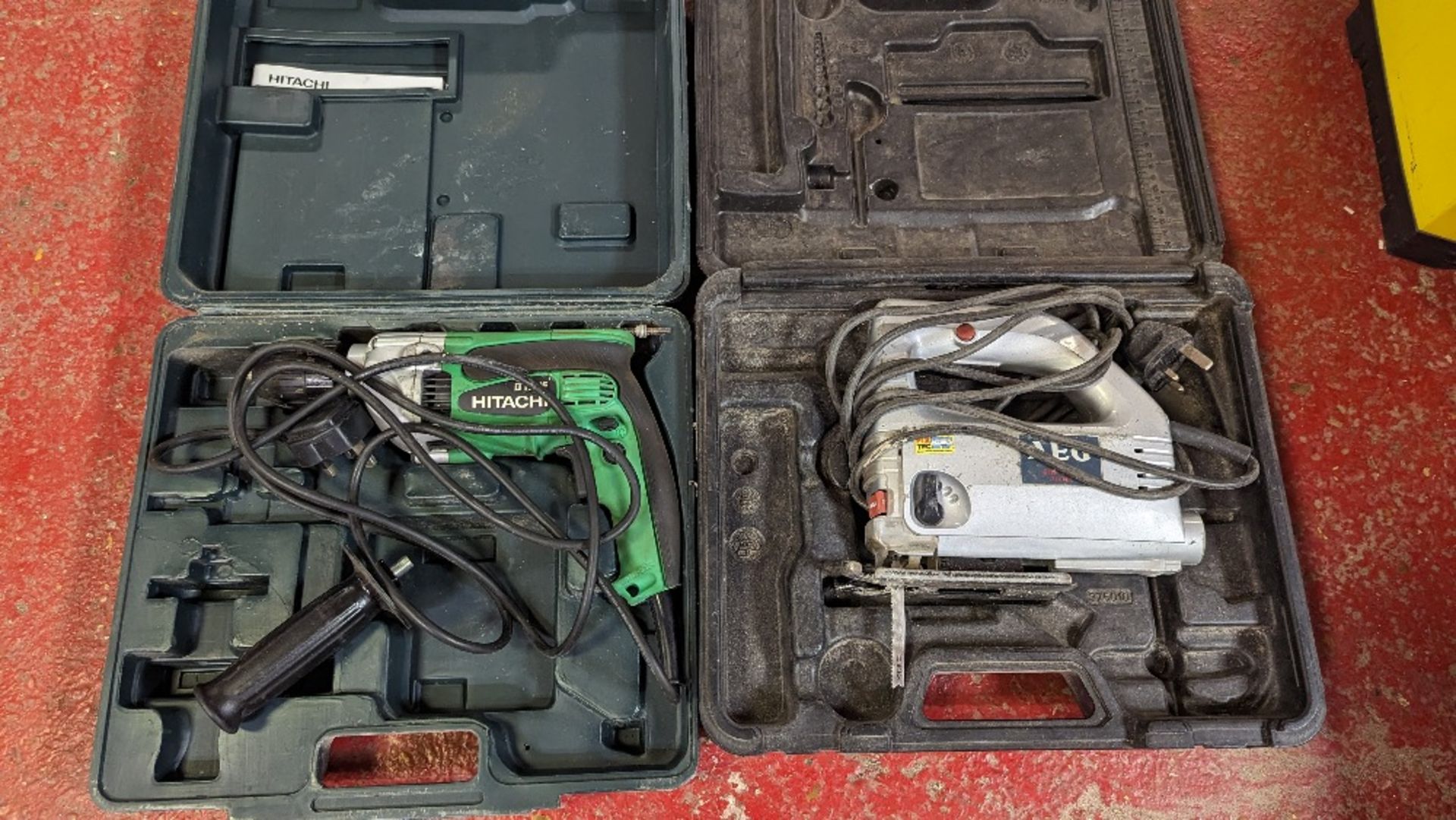 Hitachi drill and AEG jigsaw