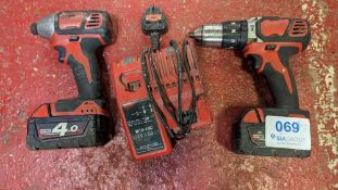 Milaukee cordless drill and impact driver