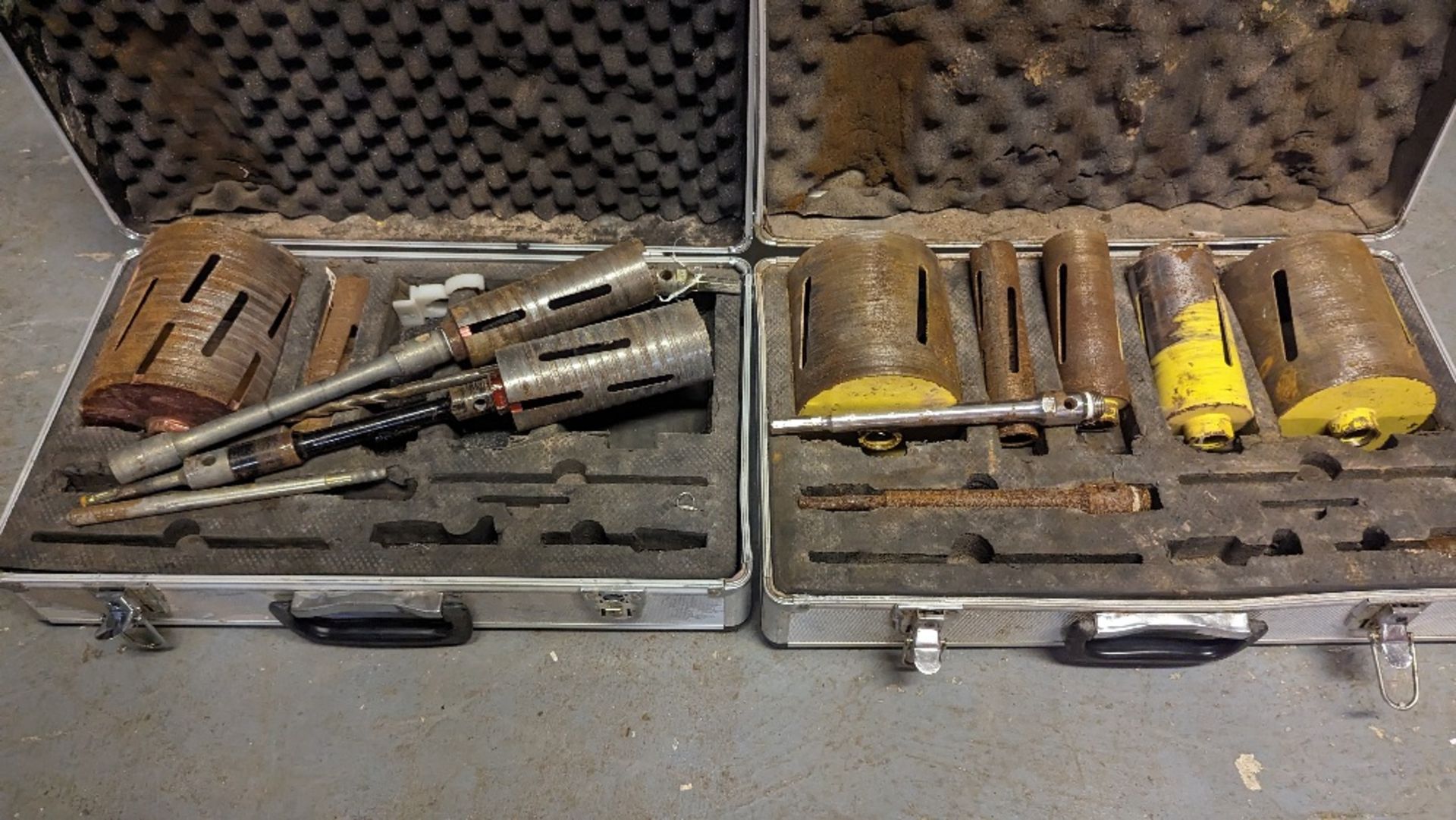 (2) diamond core drill bits sets