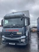 Mercedes Actros 1824 18 Tonne Euro 6 Rigid curtainside with taillift