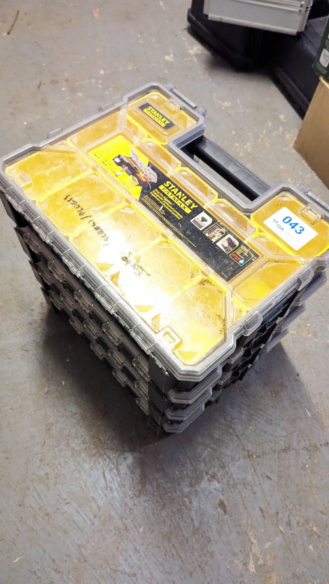 (4) Stanley deep pro stackable organisers