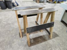 (2) Wooden A-frame stands