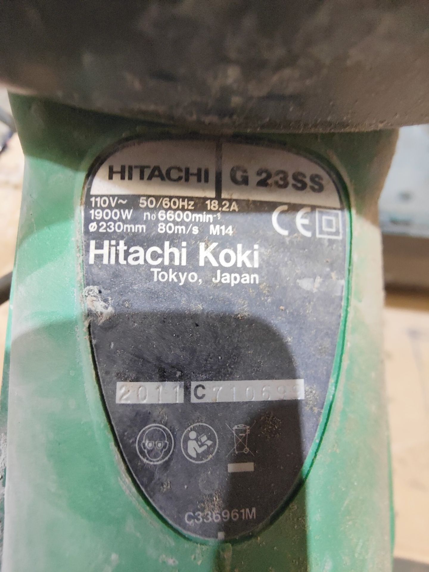 Hitachi G 23SS 9 inch 110V angle grinder - Image 4 of 4