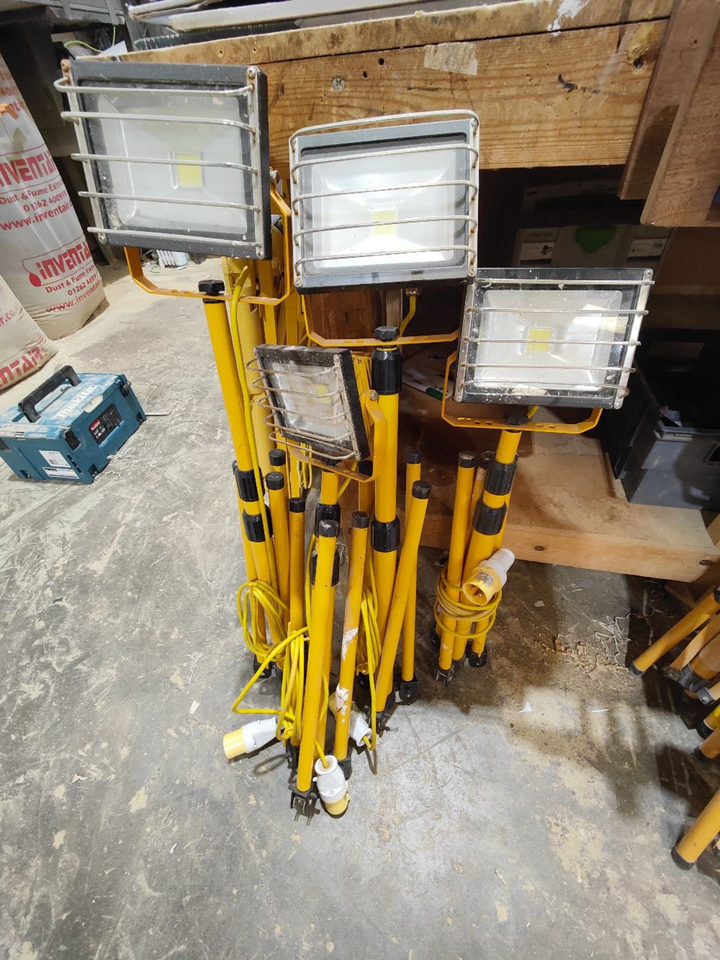 (4) 110V freestanding site flood lights - Image 2 of 2