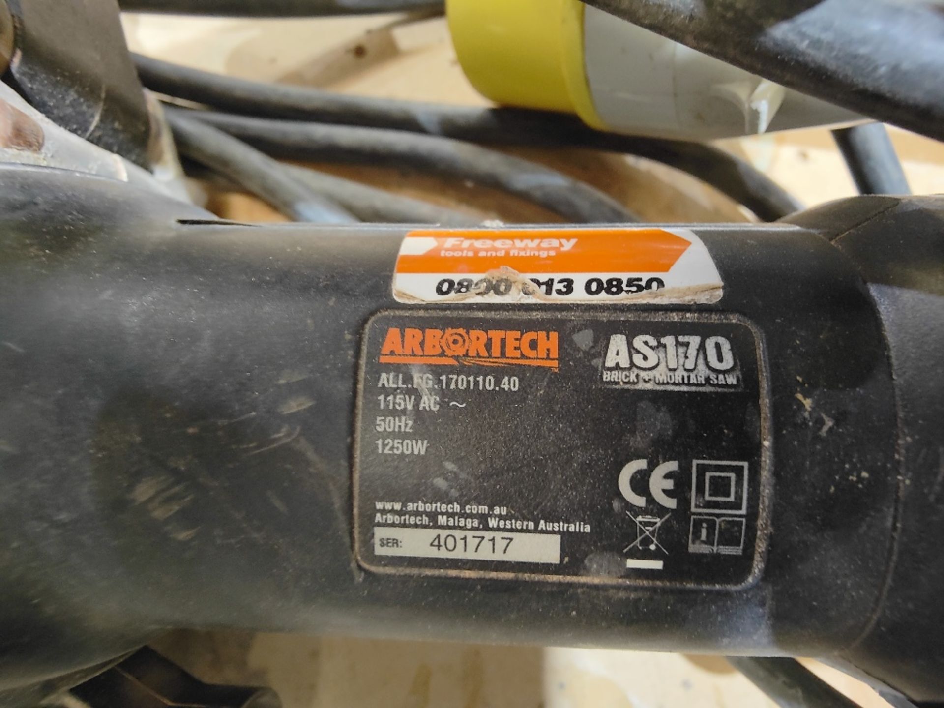 Arbortech AS 170 110V brick and mortar saw - Image 3 of 3