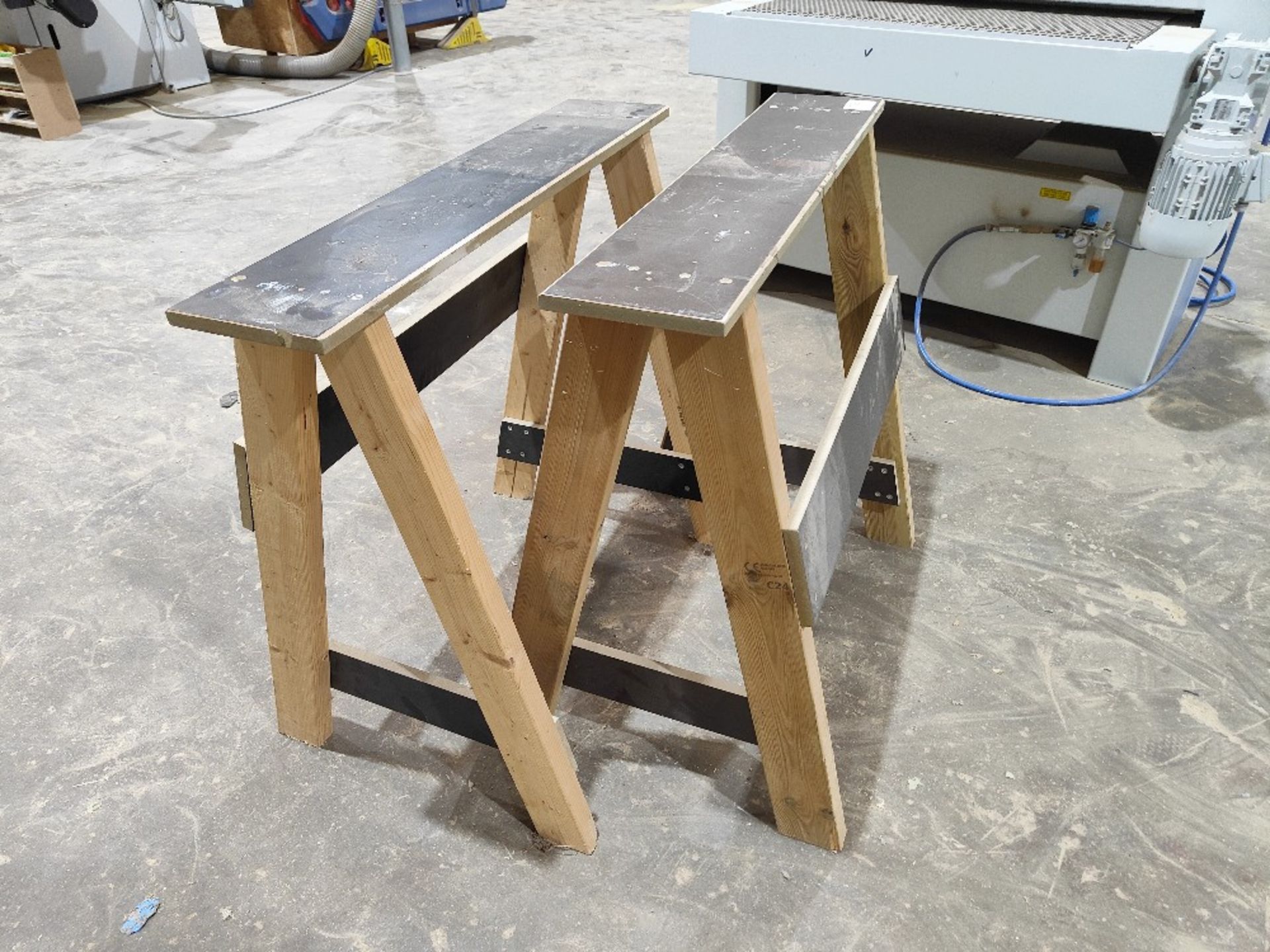 (2) Wooden A-frame stands - Image 3 of 3