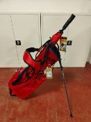 Fastfold Orbitor Rain Dry carry golf bag with Protekt umbrella