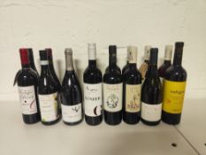 (16) Various bottles of red wine, as photographed