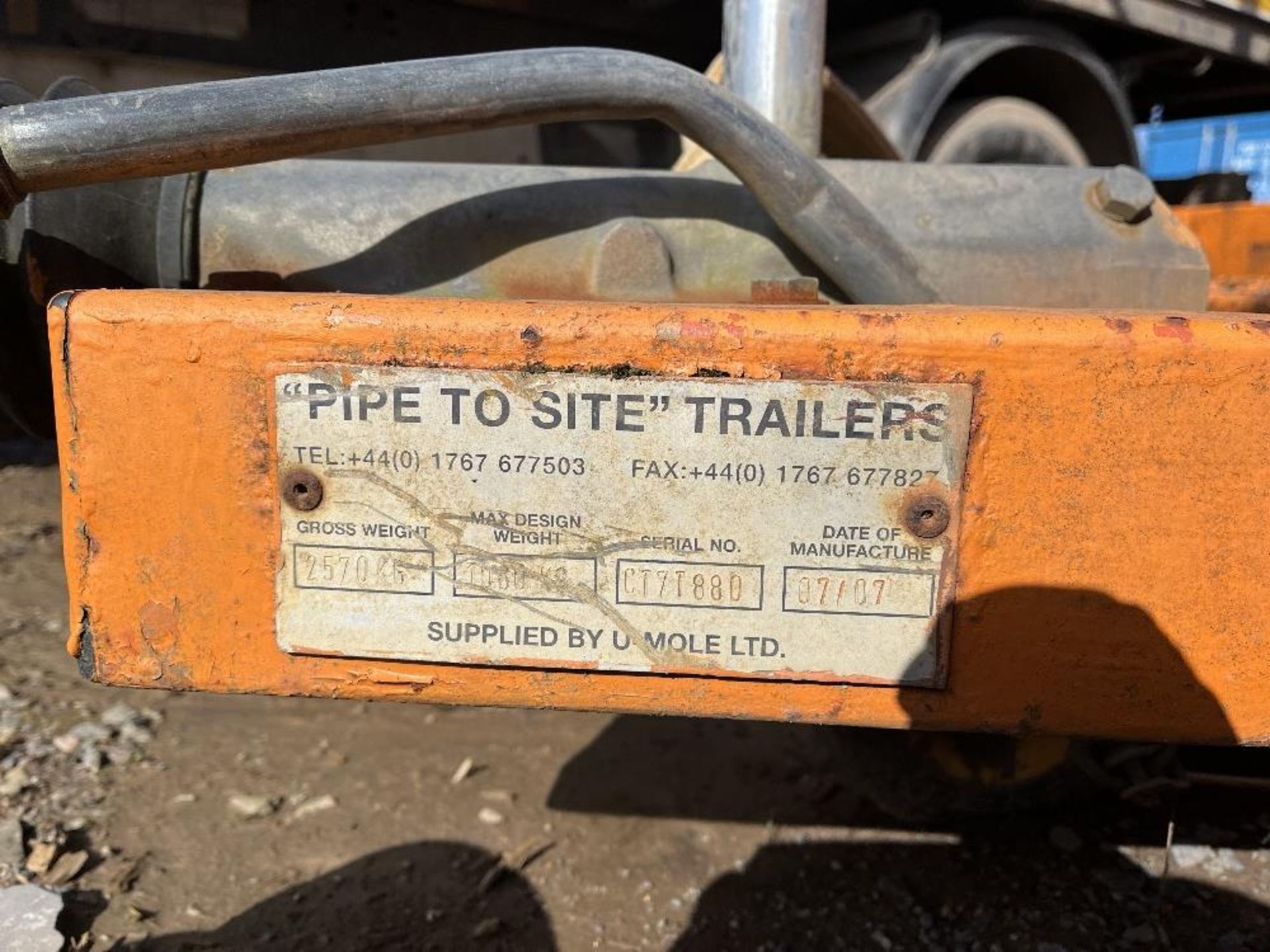 Twin Axle Utility Cable Trailer"Pipe to site" trailers - Image 4 of 5