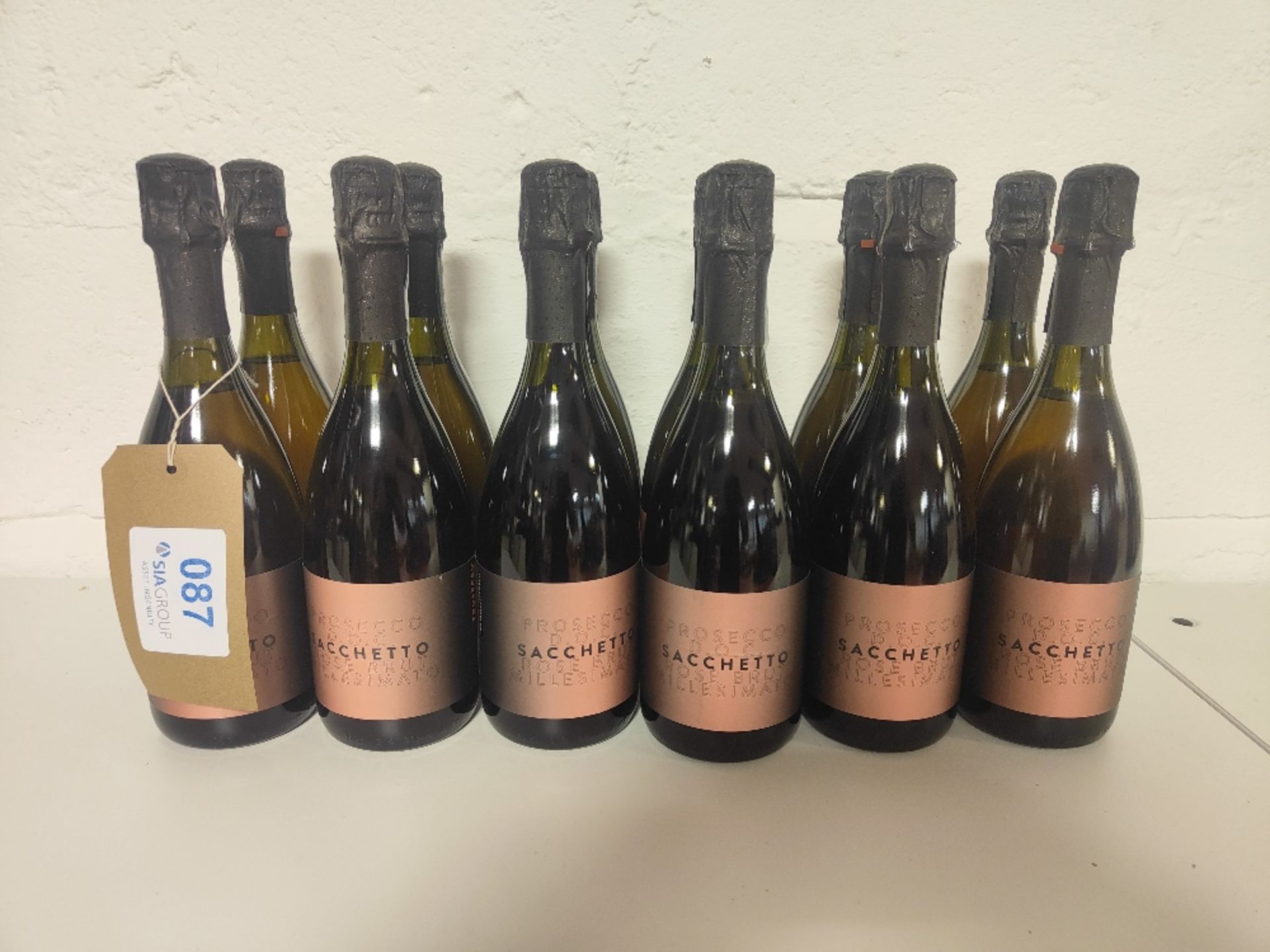 (12) Bottles of Sacchetto Rose Brut prosecco (2021)