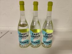 (3) Bottles of East London Liquor Co. vodka