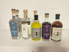 (9) Various bottles of gin to include: