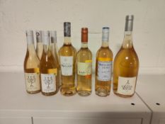 (8) Bottles of various Rose wines