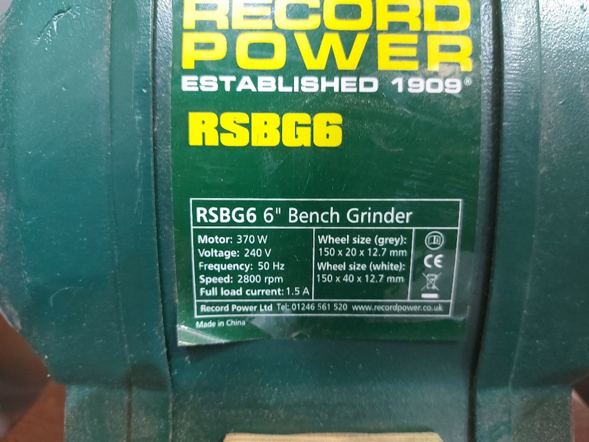Record Power RSBG6 6" Bench Grinder - Image 3 of 4