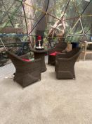 Rattan table and chair set