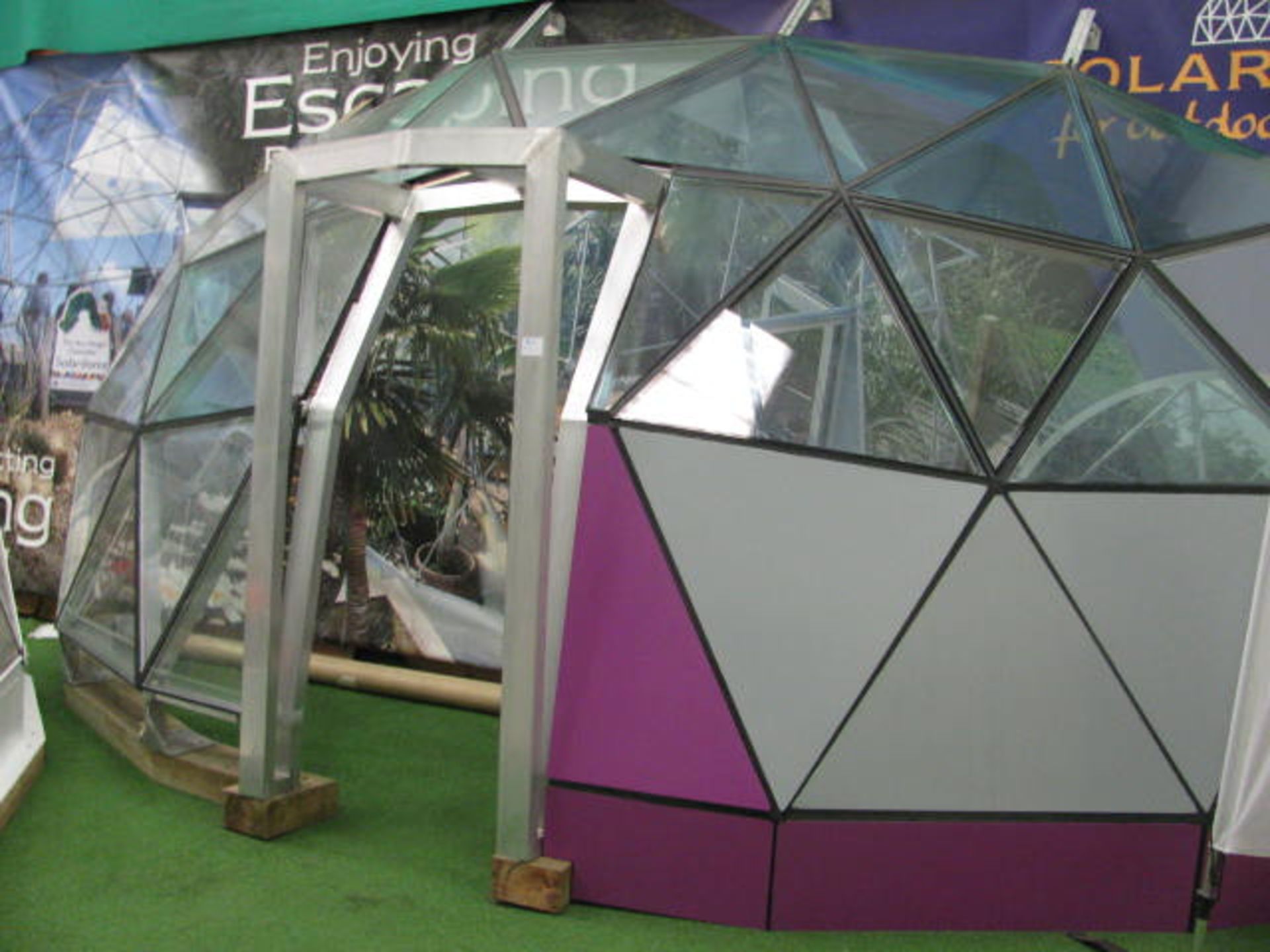 Double glazed dome entrance sample togeter with double glazed roof section - Image 2 of 7