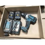 Makita DHP458 Combi drill with (2) Battery's and battery charger