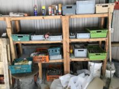 Contents of shed to include large amount of fixtures, fitting and fabricating components