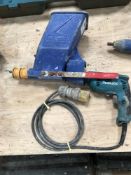 Makita 110v hand drill with Quikpoint Mortargun attachment
