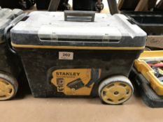 Large Mobile Stanley tool box with contents