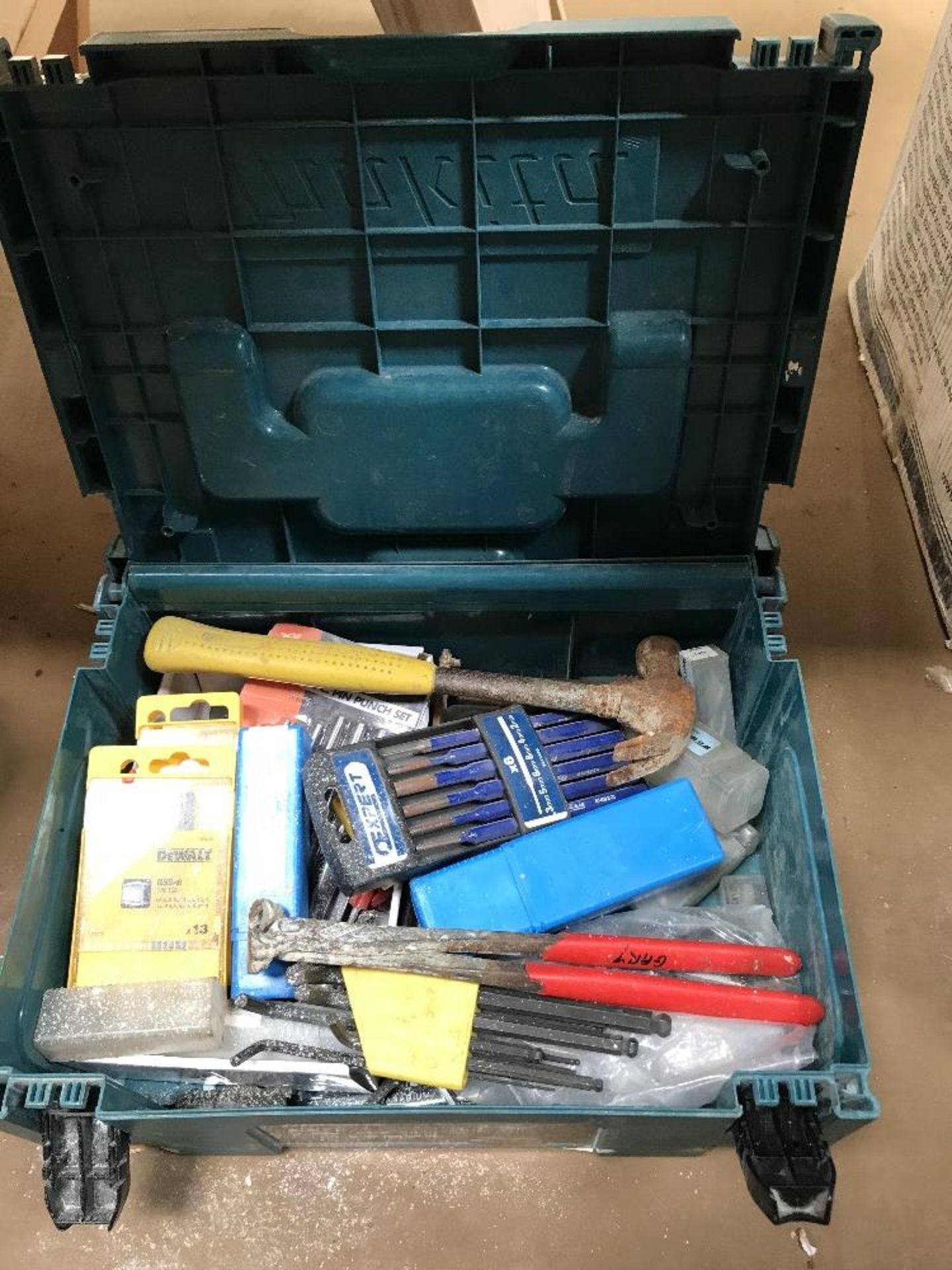 Makita drill box with tools and consumables - Image 2 of 3