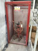 Red Security Cage complete with Gas fired shrink gun