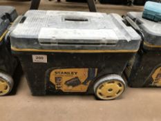 Large Mobile Stanley tool box with contents