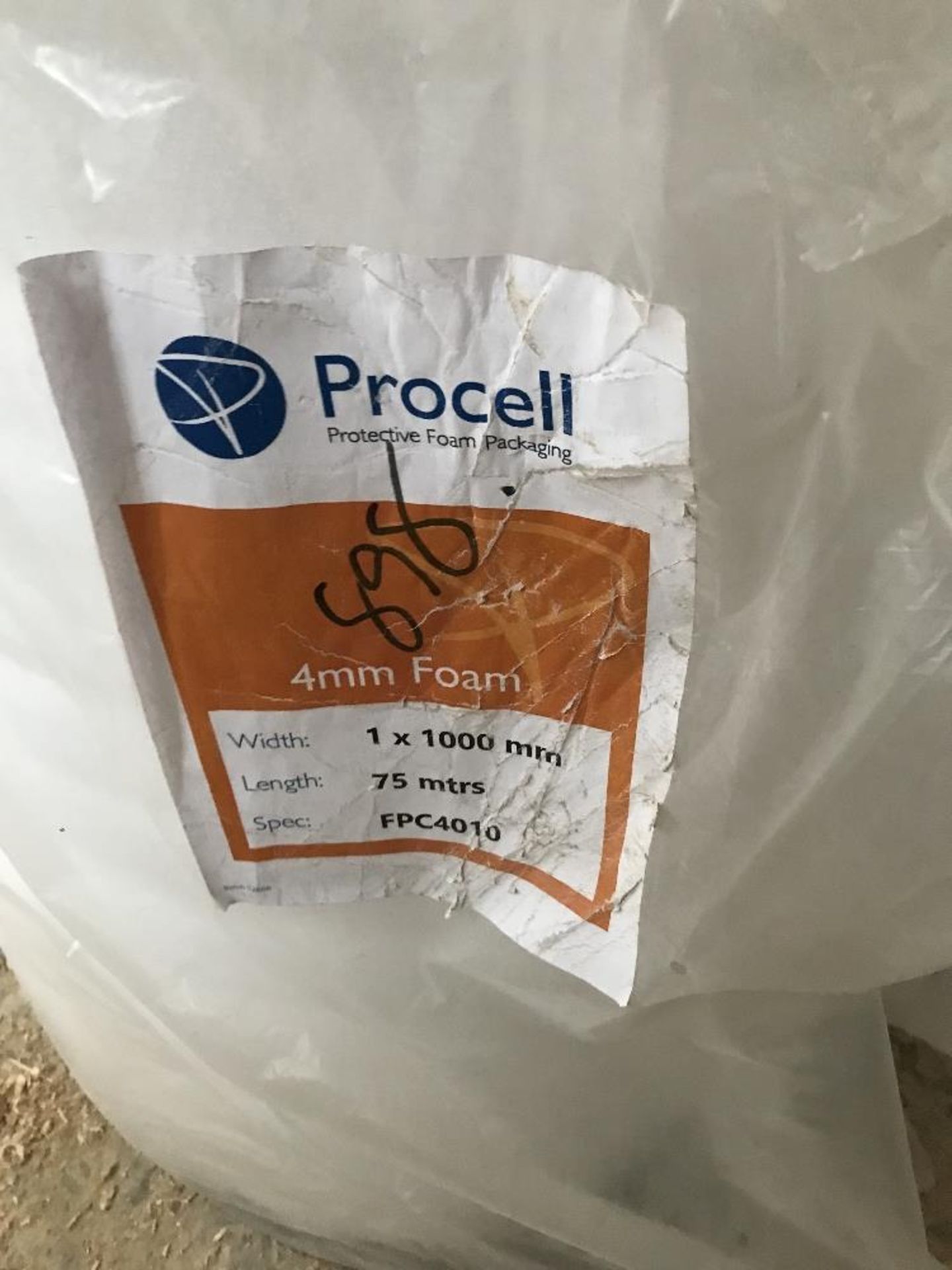 (3) Rolls of unopened Procell 4mm foam packaging and (1) Opened Roll - Image 4 of 5