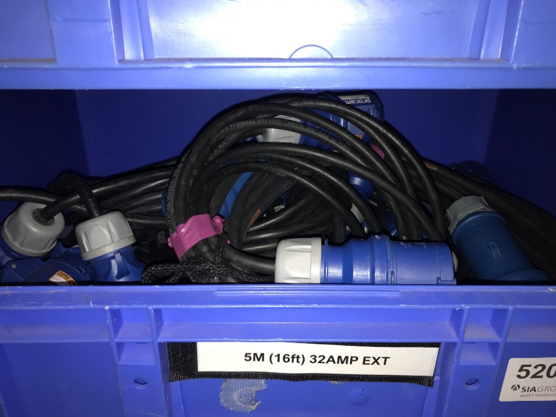 Quantity of 5m 32 AMP Extension Cables