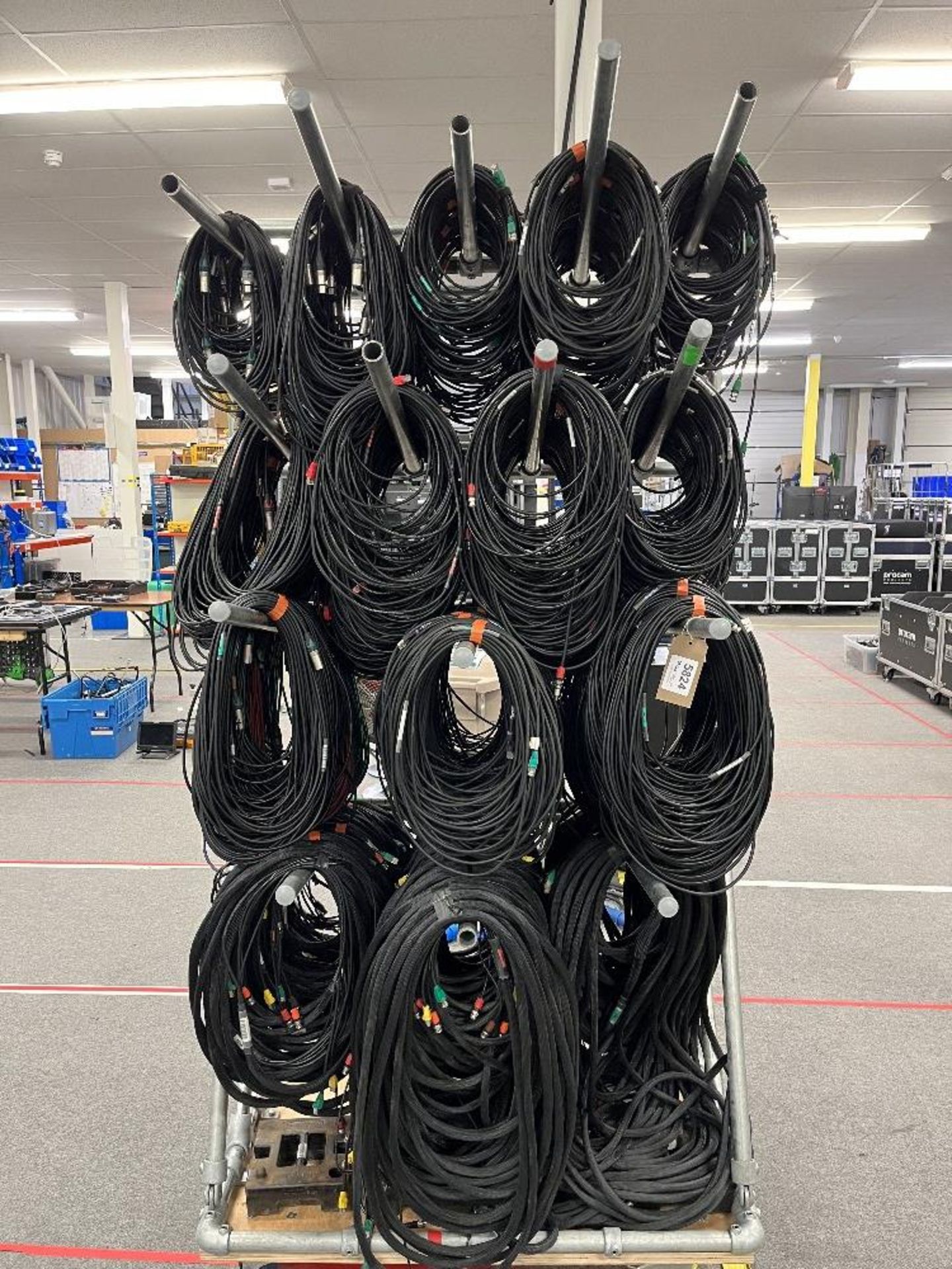 Large Quantity of Various Cable & Cable Trolley