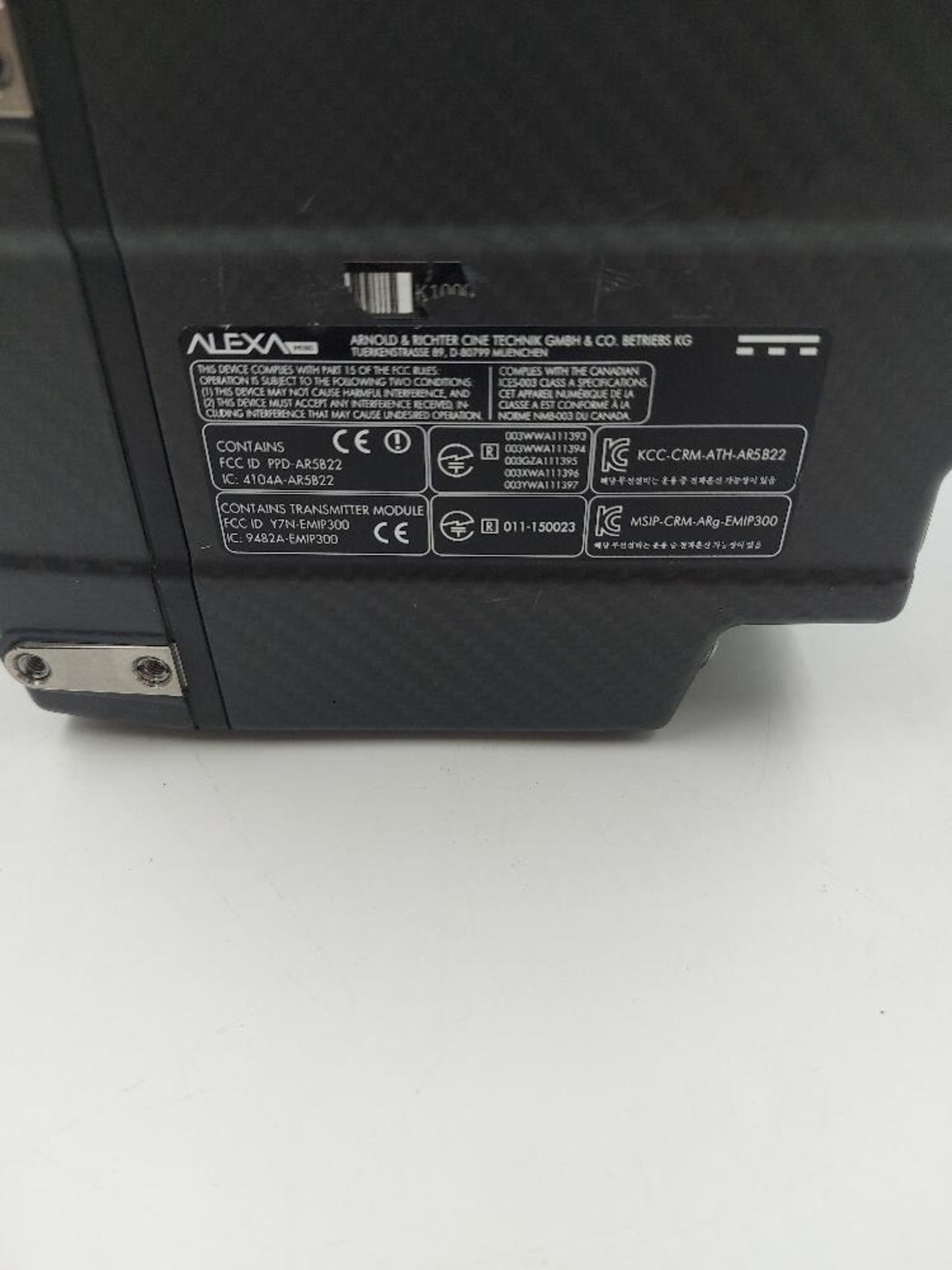 ARRI ALEXA Mini 4.5K Carbon Fibre Camera Body suitable for Spares & Repairs - Image 3 of 6