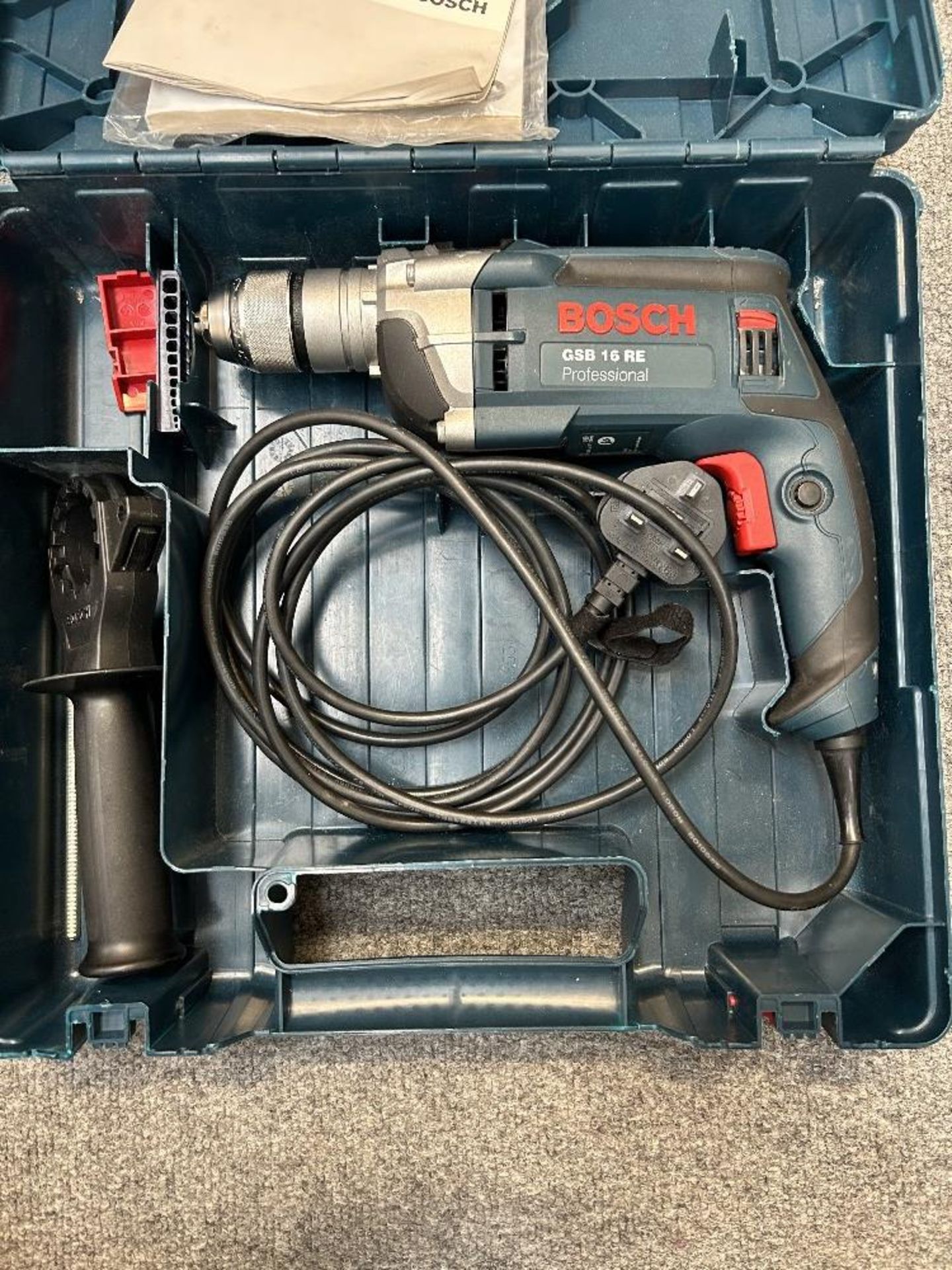 Bosch GSB 16 RE Professional 240v drill with plastic carry case - Image 2 of 3